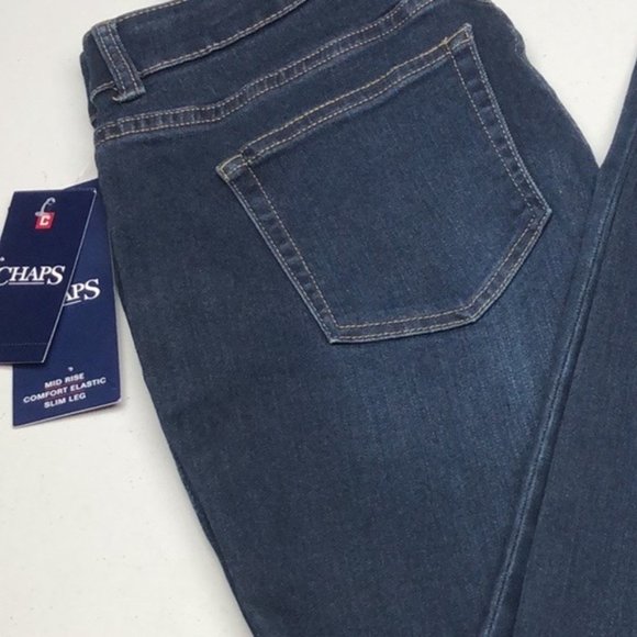 NWT CHAPS BY RALPH LAUREN SLIM FIT MIDRISE JEANS 10/29x29 ⭐️ - Picture 4 of 12